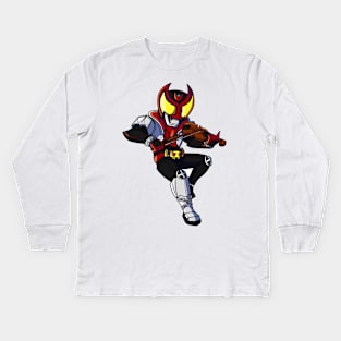 Kamen Rider Kiva Chibi Kids Long Sleeve T-Shirt